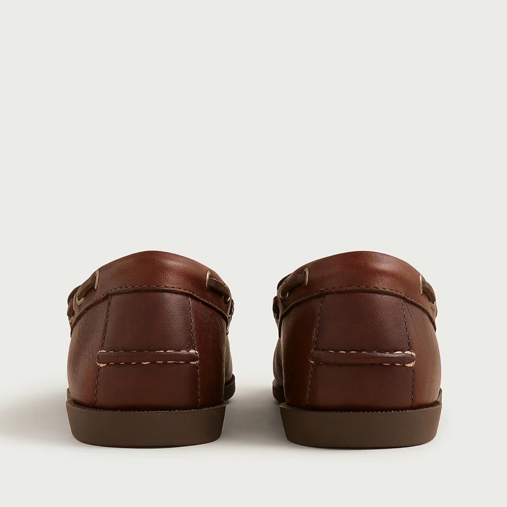 J Crew Brown Leather Loafers - new in box - Picture 2 of 5